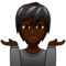 Person Shrugging - Black emoji on Emojidex